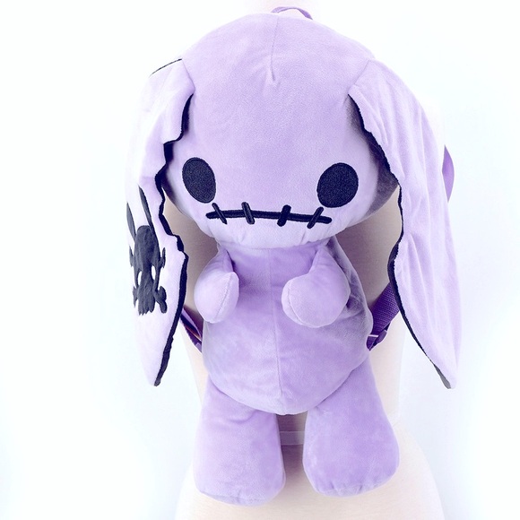 Goth Bunny Purple Black Cosplay Floppy Eared Backpack Handbag